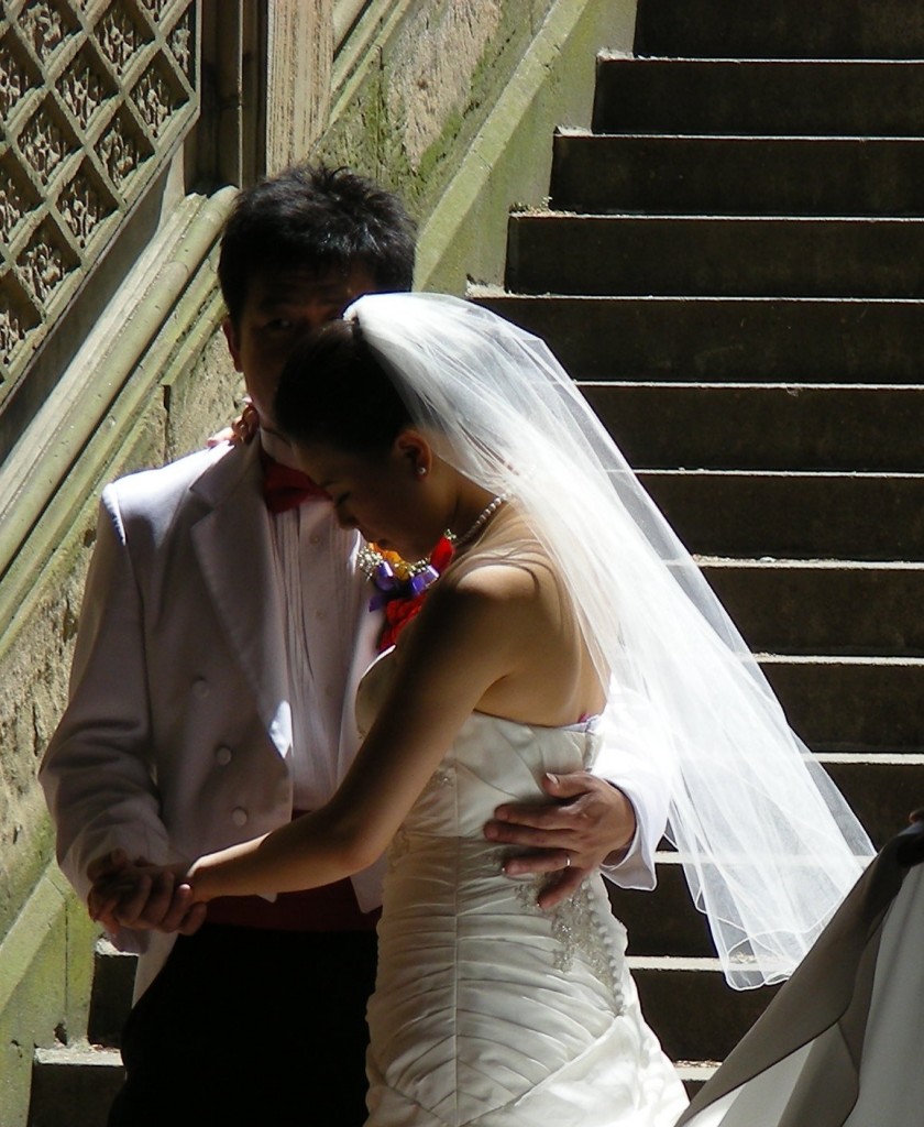 bride in central park 1