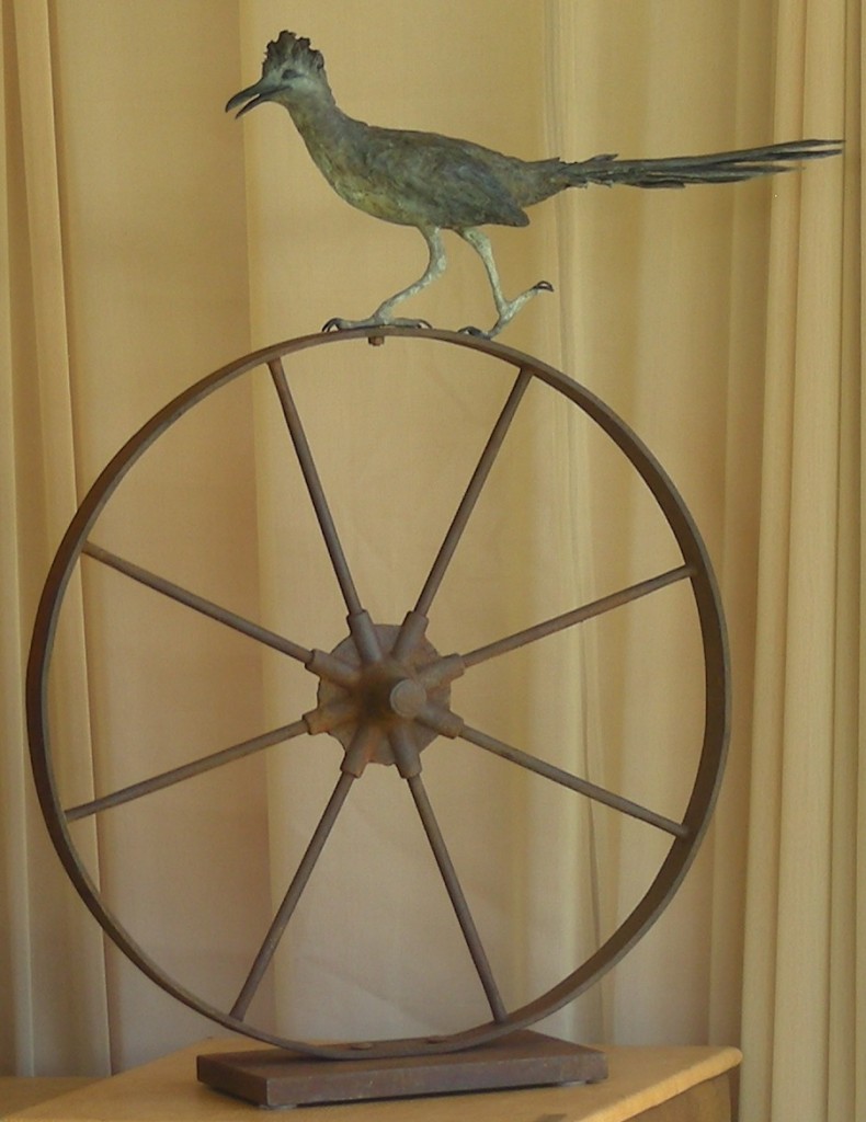 bird on wheel